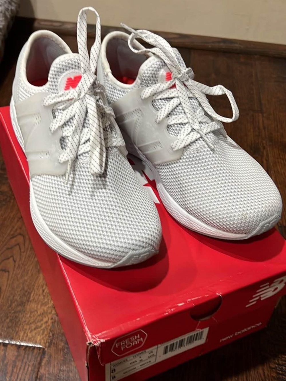 New Balance white sneakers